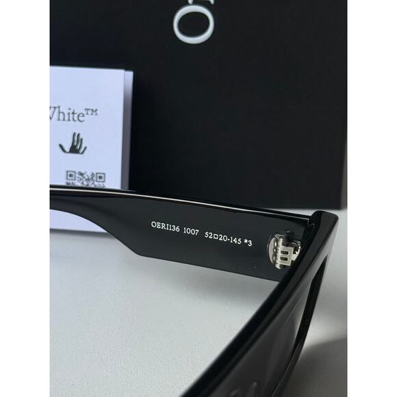 NEW Off White Ontario Black Unisex Sunglasses - Picture 6 of 6